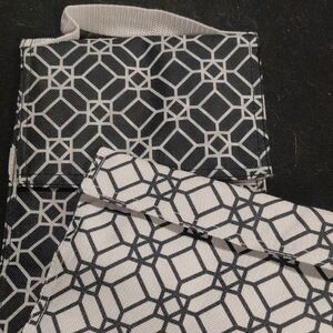 Geometric Black and White Lunch Bag